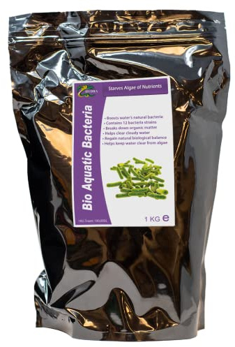 HYDRA Bio Aquatic Bacteria - Balanced Pond Bacteria Improves Pond Quality | Boosts Natural Bacteria In Water & Helps Clear Algae | 1KG Treats UpTo 100,000 Litres