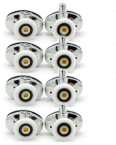 Set of 8 New Oval Butterfly Single Wheel Shower Door Rollers 23mm