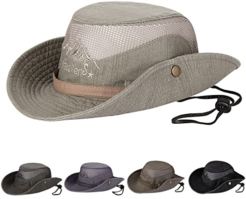 Obling Sonnenhut Herren Damen UPF 50+ Schutz Atmungsaktiv Quick Dry Fischerhut Outdoor Hut Faltbar Wanderhut Buschhüte Hut