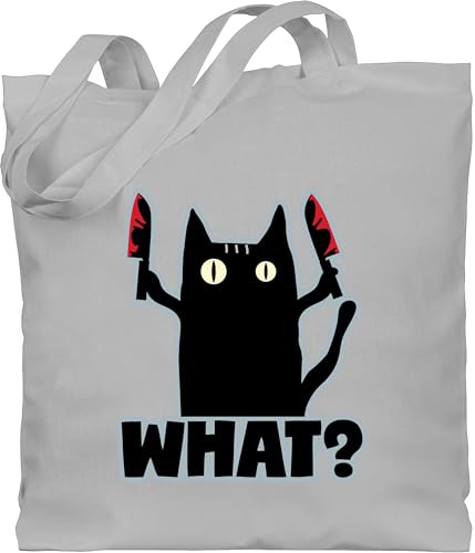 Shirtracer - Baumwolltasche - Sprüche Statement - Mörder Katze