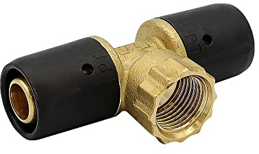Pipetec Steckfitting Steck T-Stück mit Innengewinde 20x2-1/2'-20x2