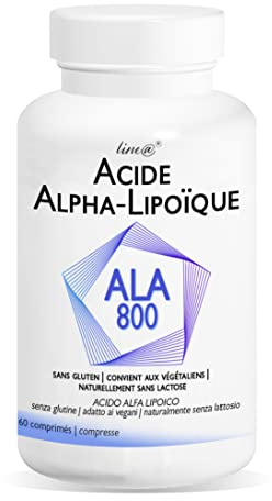 ALA 800 Line@diet | 60 compresse | ACIDO ALFA LIPOICO | compresse ad alto dosaggio | Vegan | Made in Italy