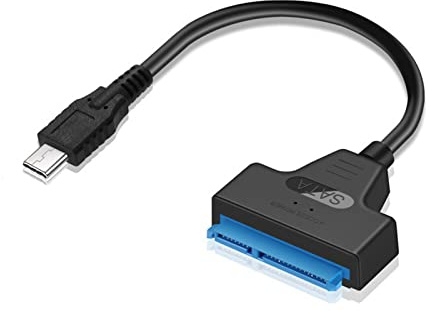 Câble de conversion USB C vers SATA pour disque dur SSD de 2,5, adaptateur USB de type C vers SATA de 23 cm avec UASP 5 Gbit/s pris en charge