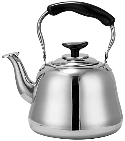3L 4L 5L 6L 7L stufa Top bollitore da tè, teiera in acciaio inox per casa e cucina, bollitore fischietto, adatto per tutti i tipi di piano cottura/stufa, 3L