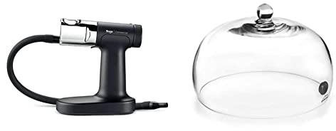 PolyScience The Smoking Gun Pro Sage Kommerzielles Induktionskochsystem, 1 kg, Schwarz & Lacor 61816 Magic Food Smoker Bell, Glas