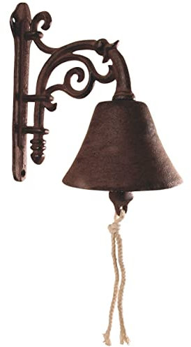 degawo Türglocke Landhaus Gusseisen Blume Lilie antik braun Blickfang Gäste Tür