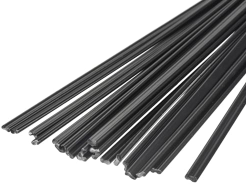 QUARKZMAN 20Pcs de Varillas de Soldadura de Plástico de 8 Negro | Tiras de Soldadura de PP para Parachoques de Coche, Reparación de Kayak, Soldador de Plástico