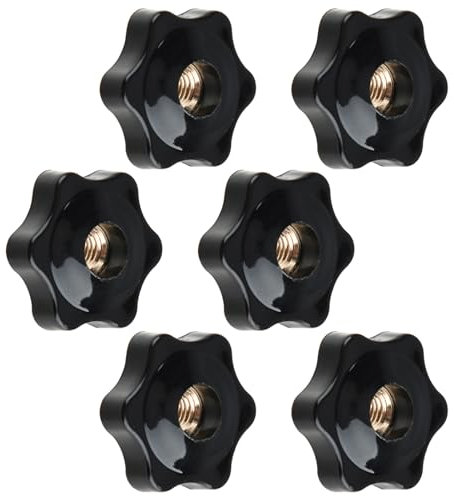 6PCS Bouton de Serrage M8, Bouton de Serrage à Filetage Moleté M8, Écrou de Serrage en Plastique, Bouton de Serrage à Filetage Moleté, pour les Mécaniques, Mobilier, Équipements Électroniques