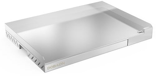 DOBADN Plaque de cuisson universelle en acier inoxydable pour la plupart des barbecues à gaz et au charbon de bois, 58,4 x 40,6 cm