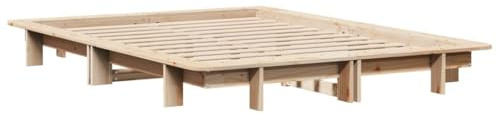 vidaXL Massivholzbett ohne Matratze 120x200 cm Kiefernholz