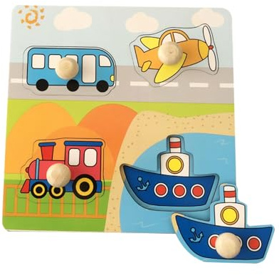 Holzpuzzle Zuhause Holzspielzeug für Kleinkinder, Kinder Greifpuzzle Spielzeug Sortierspiel, Holzspielzeug ab 1 Jahr, Baby Motorik Spielzeug Holzpuzzle Holz Puzzle ab 1 Jahr (Style 3)