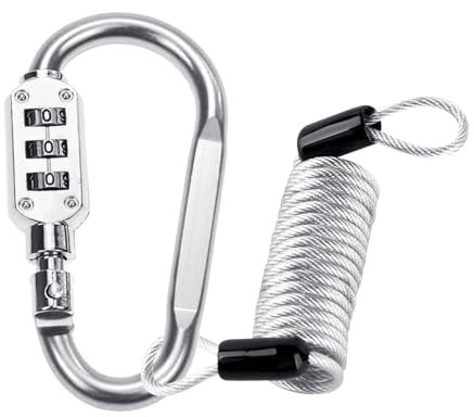 Combination Password Code Lock Padlock Suitcase Aluminum Alloy Lock 3 Digit Resettable Lock Carabiner