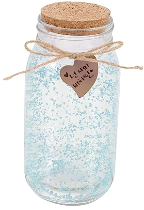 HOLIDYOYO Tarro De Luminoso Con Corcho Para Deseos Botella Diy Multifuncional Grande Azul Decoración Para Habitación y Regalo Navideño