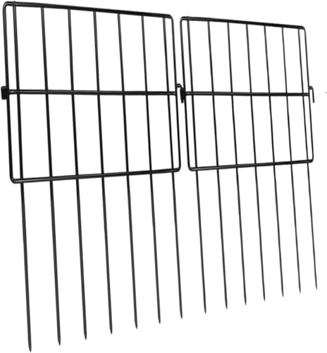 pistro 10 recinzioni decorative da giardino, 30 x 40 cm, robuste bordure in filo di ferro, montaggio semplice, pannelli per recinzioni per aiuole, prati e paesaggistica all'aperto