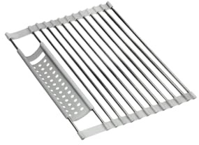 BRANDANI 85525 SCOLAPIATTI ARROTOLABILE INOX/SILICONE 43x32 cm