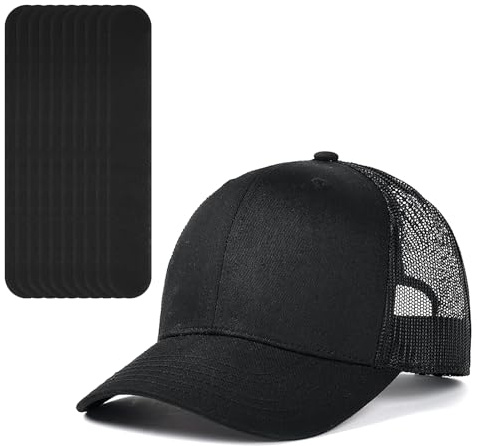 Cappellino Uomo con Visiera,Berretto in Rete Regolabile per attività all'Aria Aperta,Capello cap per Il Tempo Libero,Baseball,Nero