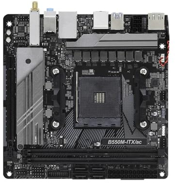 Processore Scheda madre Fit For ASRock B550M-ITX/AC con supporto AM4, CPU R5 5600, 5600G, R7 5700X, 5800X3D, 2xDDR4, 4733 MHz, 64 GB, M.2, PCIe 4.0.