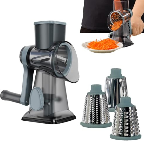 Rallador de Queso | Cortador de Alimentos Manual con Múltiples Funciones | Ralladores De Alimentos Para La Cocina Del Hogar - para Zanahorias Frutas Pepino Patatas y Cocina de Restaurante