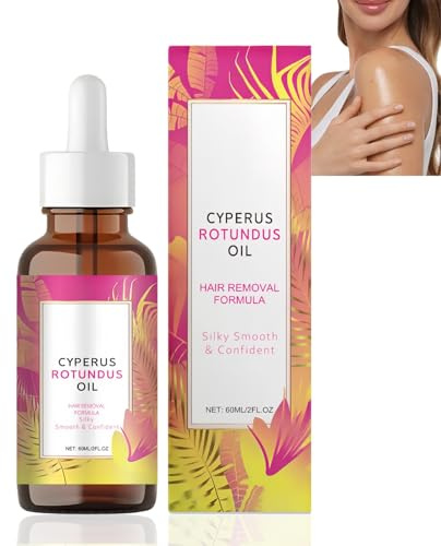 Cyperus Rotundus Oil for Hair Removal, Ingrown Hair Treatment, Natural Shaving Oil, Reduces Ingrown Hairs & Shrinks Pores, After Shave O/il for Women, Soothes Sensitive Skin, Gentle Skin Formula, 60ml