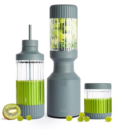 BEAST Blender à smoothie - Mixeur puissant 850W avec 3 gobelets en tritan et couvercles - 785 ml - Lames en acier inoxydable - Petit blender multifonctions pour smoothies, shakes et sauces - Mist