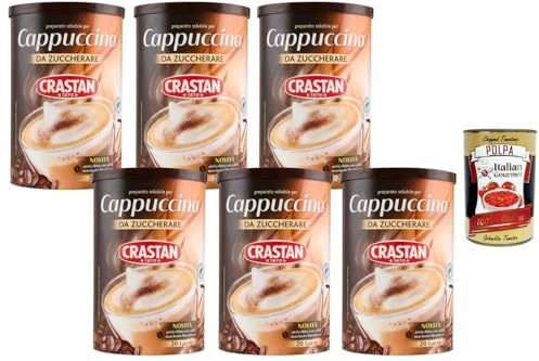 Italian Gourmet - Crastan - Cappuccino Soluble à Sucrer 6x250g 1,5kg Boisson Chaude Instantanée Crémeuse Goût Café Mousseux Format Économique Pour Environ 120 Tasses – Italian Gourmet Polpa