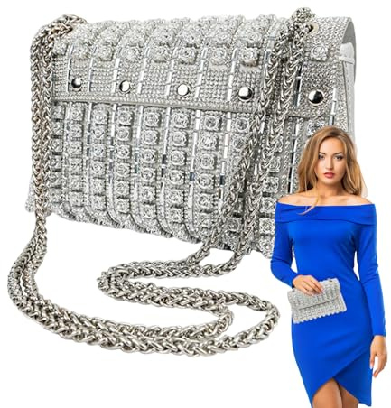 Kvällsväskor för kvinnor, Kvällsväskor för kvinnor, Glittrande kvällsväska Lyxdesign, Bärbar rhinestone kopplingsväska födelsedag nyår jul påsk