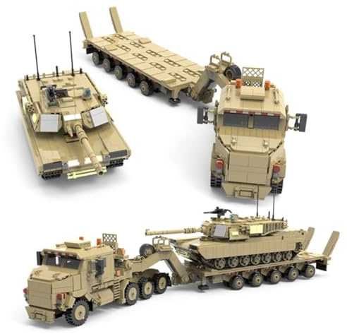 Xenobild Klemmbausteine Panzer und Transportfahrzeug Set für Erwachsene | 3482 Teile WW2 Militär Modell Geschenkbox | Sammlerstücke Geeignet für Schlafzimmer und Arbeitszimmer