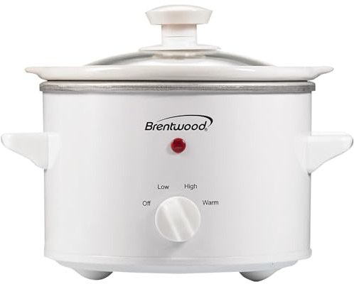 Brentwood Appliances SC-115W 1.5 Quart Slow Cooker, White