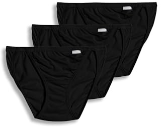 Jockey Women's Underwear Elance String Bikini - 3 Pack, Black, 7