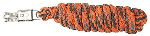 PFIFF 102002 Führstrick Liv, Panikhaken, Anbindestrick Führseil Führleine, 200cm, Rot - Grau