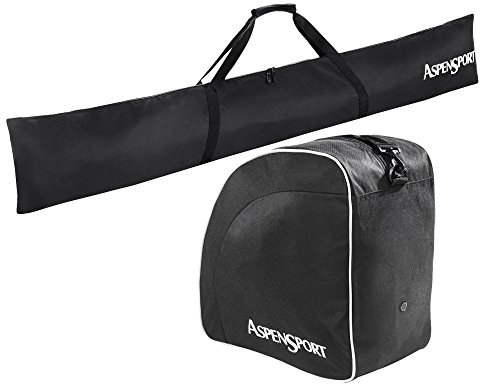 AspenSport Skitaschen Set Rucksack, schwarz, 43 x 27 x 5 cm, 50 Liter