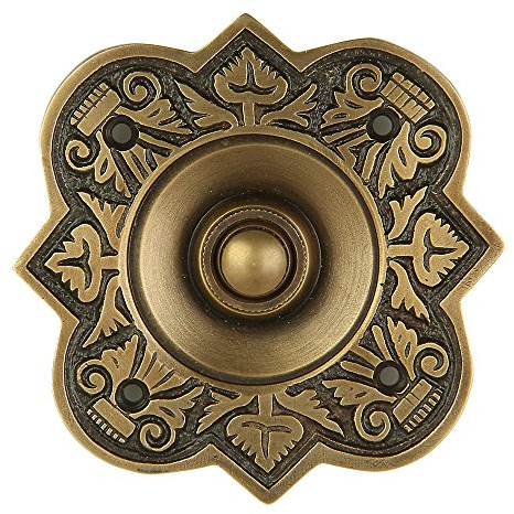 A29 Bell Push Button, Antique Brass Finish