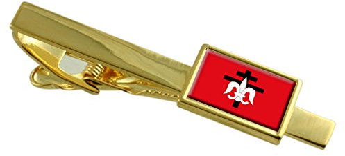 Select Gifts Lorena Stadt Sao Paulo State Flag Gold Krawattenklammer graviert Personalisierte