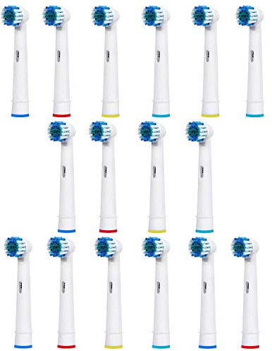 16 Recambios Cepillo Electrico Compatible con Braun Oral b Vitaly Precision Clean, White Clean, Sensitive Clean,Proffesional Care, EB-17A / SB-17A / EB17-P (4 Kits x 4 Cepillos)