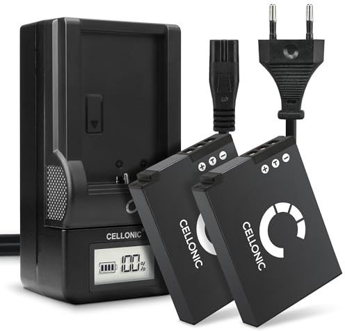 CELLONIC 2X Akku kompatibel mit Nikon CoolPix A1000, A900, AW120, EN-EL12 | + Ladegerät (1100mAh-3.7V-Lithium-Ionen) für Nikon Coolpix AW100 / AW100s, B600, P300, P310, P330, P340, S1000, S1000pj, S31