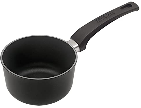 Eurolux Guss-Milchtopf Induktion Ø 18 cm - großer leichter Universal-Stiel-Topf Aluguss mit Antihaft-Beschichtung - Made in Germany