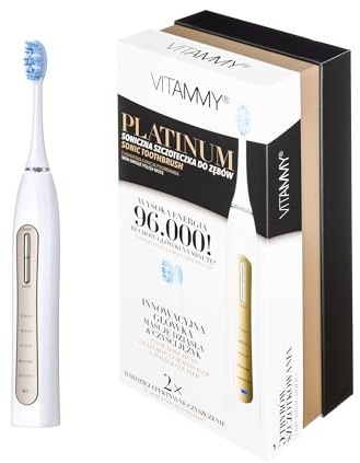Vitammy PLATINUM Adult Ultraschall-Zahnbürste Gold, Weiß