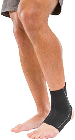 MUELLER Sports Medicine Neoprene Ankle Support Sleeve, Ankle Pain Relief Support for Men and Women, Ideal for Sprains, Strains, Arthritis, Black, Large