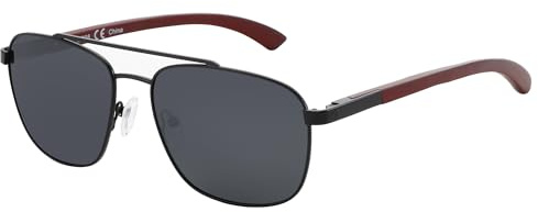 ZENOTTIC Sonnenbrille Herren Damen Polarisiert Pilotenbrille Retro Holz Und Metall Material UV 400-Schutz