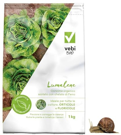 Lumalene Concime REPELLENTE LUMACHE per Ortaggi e PIANTE ornamentali 1 Kg Vebi
