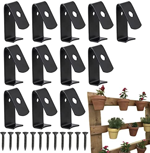 Support mural pour fleurs, pot d'orchidée, support mural en argile pour fleurs 12,7 à 20,3 cm en terre cuite pour jardins, clôtures, murs, arrière-cour
