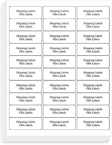 FungLam 1 x 2-5/8 Shipping Address Labels 900 Label Stickers Paper for Laser/Inkjet Printer 30 per Page Printable Mailing Labels (30 Sheets, 900 Labels)