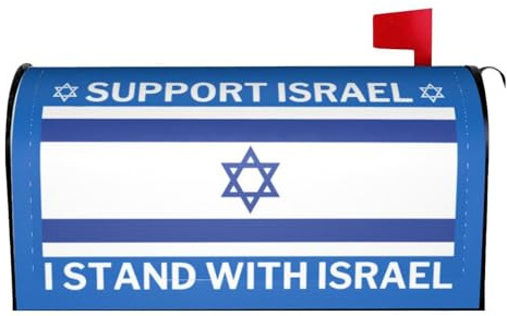 25.5x21 in Support Israel Mailbox Covers I Stand with Israel Pray for Israel Free Israel Strong Mailbox Cover Standard Magnetic Post Letter Box Case Decor