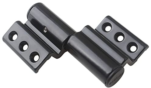 Charnière De Porte En Alliage D'aluminium, Pont Cassé, Charnière De Porte Plate, En Acier Inoxydable, Charnière De Porte En Verre, 2 Pièces (Color : Black right)