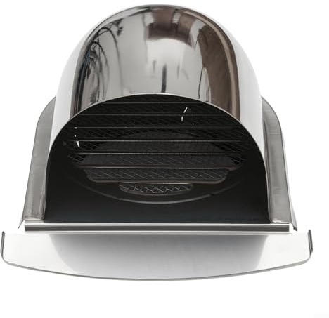 Sileduove Edelstahl Ablufthaube Lüftungsgitter, Wand Entlüftungsventil, U-förmige Entlüftung, Gitter Kanalabdeckung Lüftungsauslass(150mm)