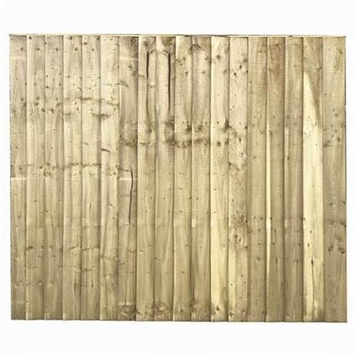 Feather Edge Panels Heavy Duty Garden Fence Panel Pressure Treated Garden Fence 15 Year Anti-Rot Guarantee 180cm x 180cm (6 Foot x 6 Foot)