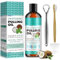 Aceite de Coco Natural Colutorio Enjuague Bucal Aceite de Menta con Raspador de Lengua & Cepillo de Dientes para Ayudar a Tener un Aliento Fresco,Blanquear los Dientes