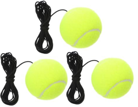 BESPORTBLE 3stücke Tennis-Rebound-trainingsball Schnur Flexibel Einsetzbar Langlebiges Chemiefaser-Material Für Einzelspieler Und Vielseitiges Tennistraining Drinnen Und Draußen