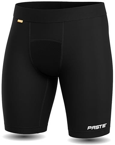PASTE ® Kompressionshose Intense PRO für Herren, Damen – Ultraweiches Tragegefühl, extra langes Hosenbein – Ideal als Radlerhose & Sportunterhose – Unterziehhose Fußball, Funktionsunterwäsche