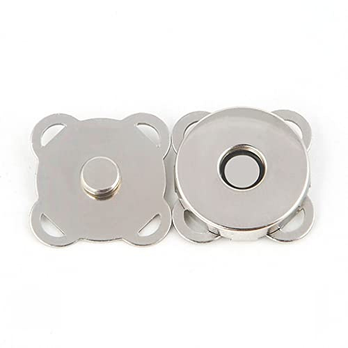 Magnetknöpfe, 10/20 Sets/Los, 10 mm-18 mm, magnetische Druckknöpfe, magnetische Schnappverschlüsse für Tasche, Geldbörse, Notebook-Handtaschen (10 mm, Silber, 20 Set/Los)
